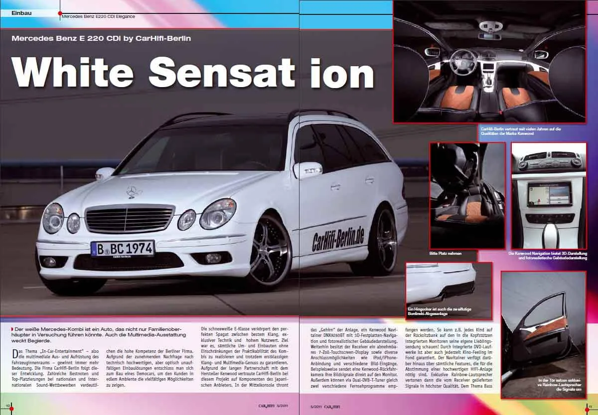 Car&Hifi Magazin 5/2011 Bericht CarHifi-Berlin MB E-Klasse
